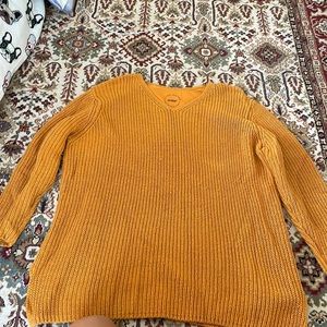 Yellow fall sweater! Heavy and warm